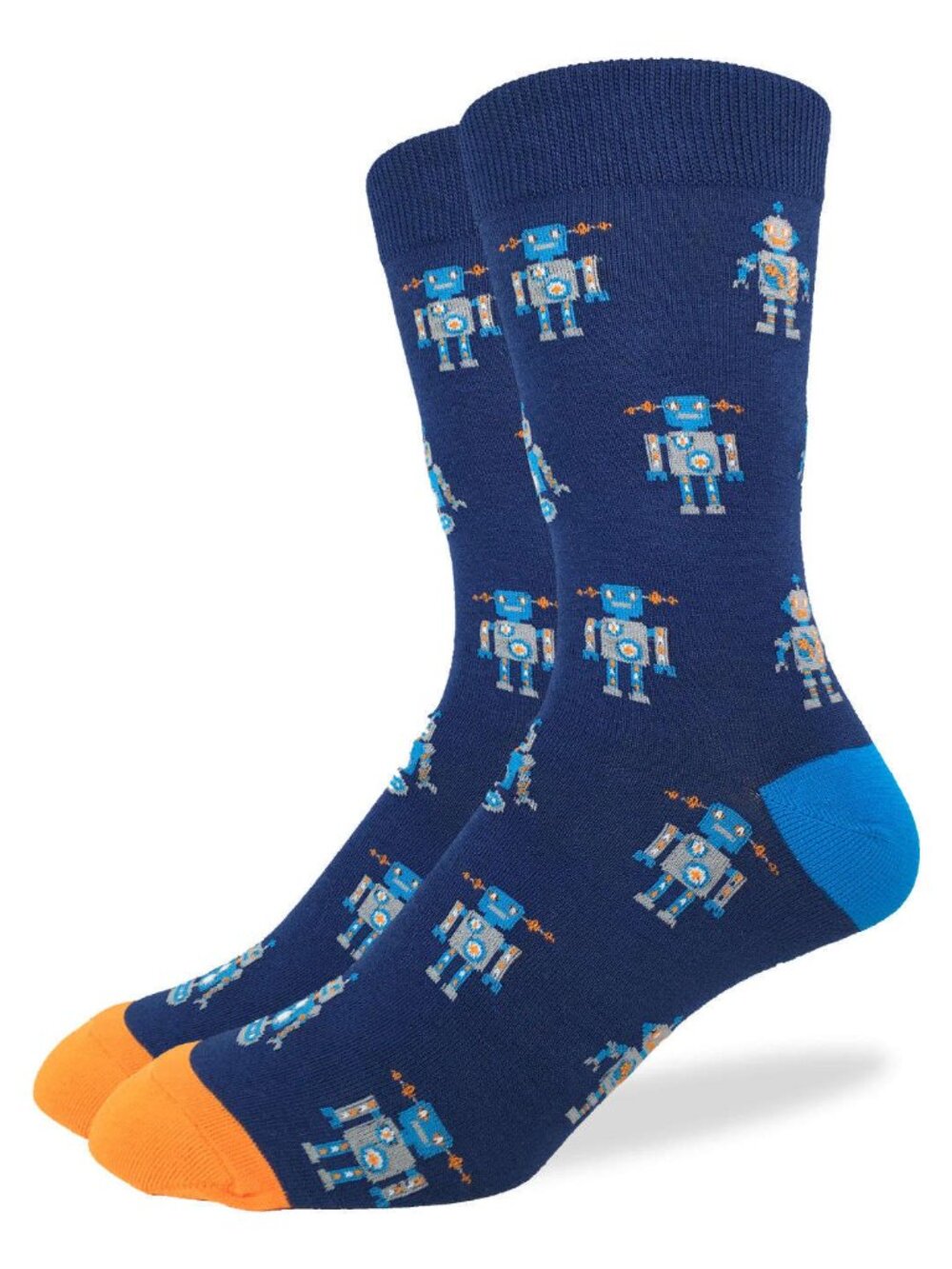 Men's Good Luck Sock Crew Socks | Robots Socks | NWT